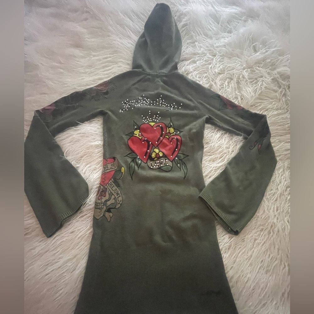 Embroidered Jacket With Love Patch - image 7